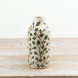 GREEN FOLIAGE CERAMIC VASE, 2 Sizes