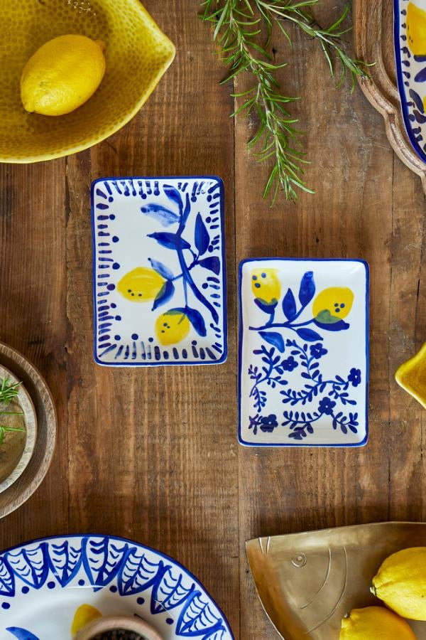 Maxima Small Plate, Blue, Stoneware S/2