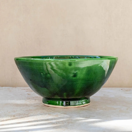 Tazekka Large Green Moroccan Ceramic Bowl - 2 sizes