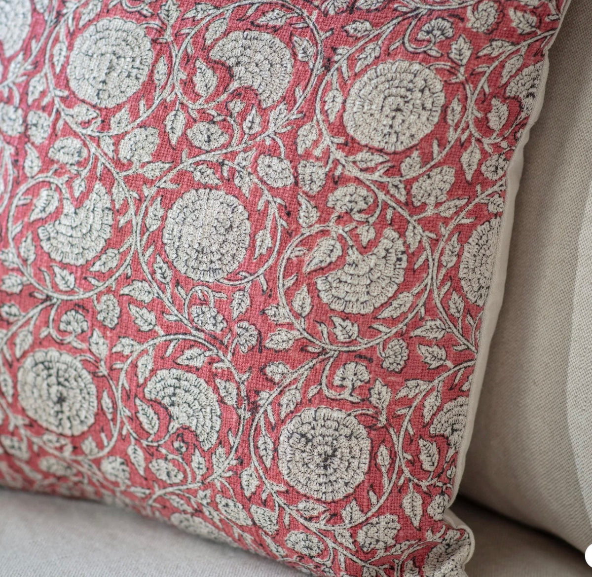 CLARENDON RED PAISLEY 45CM CUSHION