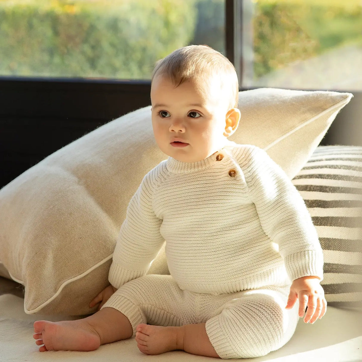 Frank Giant Cushion | Natural/Ecru