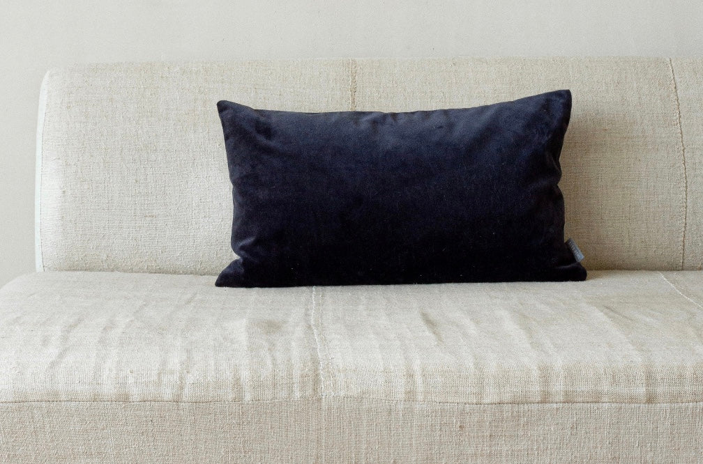 Misi Indigo Velvet Cushion 30x50cm