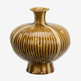MUSTARD STONEWARE VASE