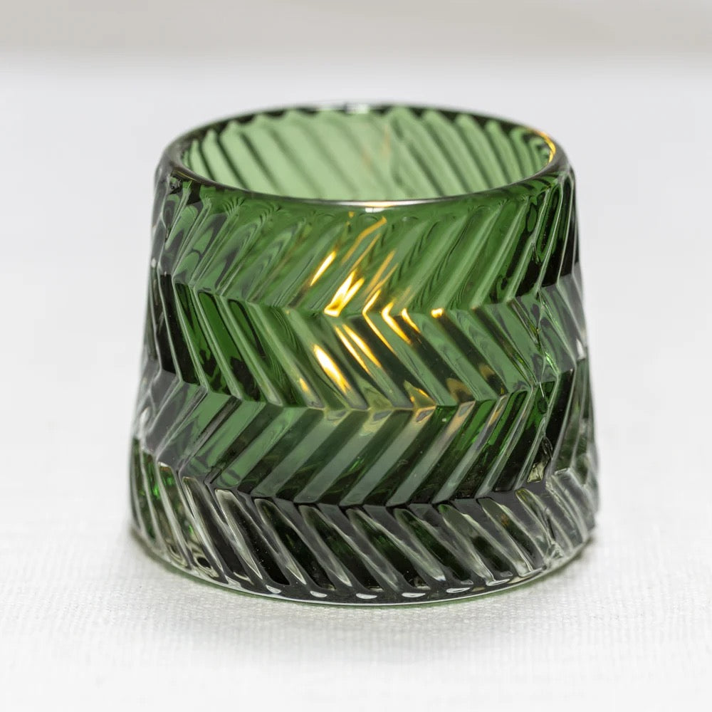 Tea Light Holder Pontus Green 3 Assorted Designs set of 3 Designs