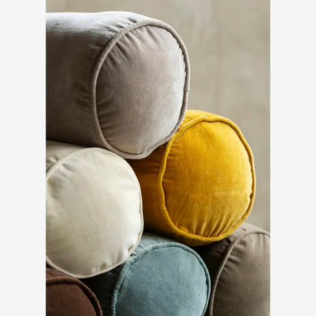 VELVET BOLSTER CUSHION 50CM - TAUPE