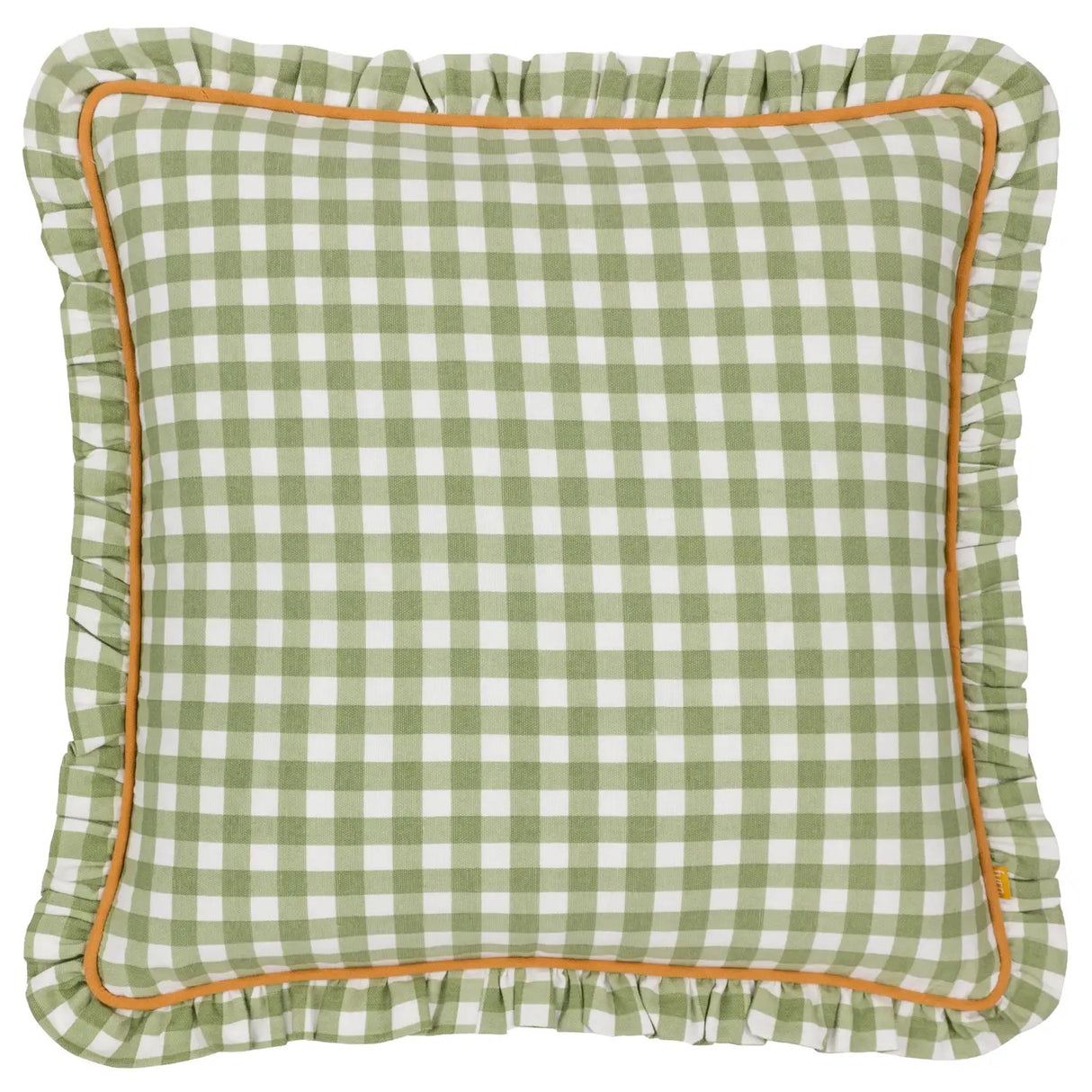 Maude Gingham Reversible Piped Cushion - 4 Colours