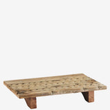 RECYCLED WOODEN PEDESTAL TRAY