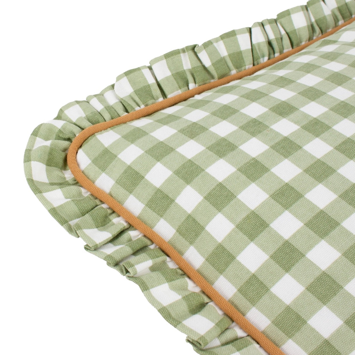 Maude Gingham Reversible Piped Cushion - 4 Colours