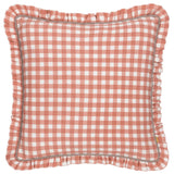 Maude Gingham Reversible Piped Cushion - 4 Colours