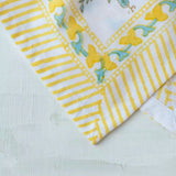 Lemon Cotton Hand Block Print Napkin S/4