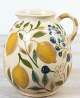 GLAZED LEMON JUG VASE, 19.5CM