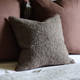 Sofia Chocolate Brown Boucle Cushion - 3 sizes