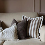 Sofia Chocolate Brown Boucle Cushion - 3 sizes
