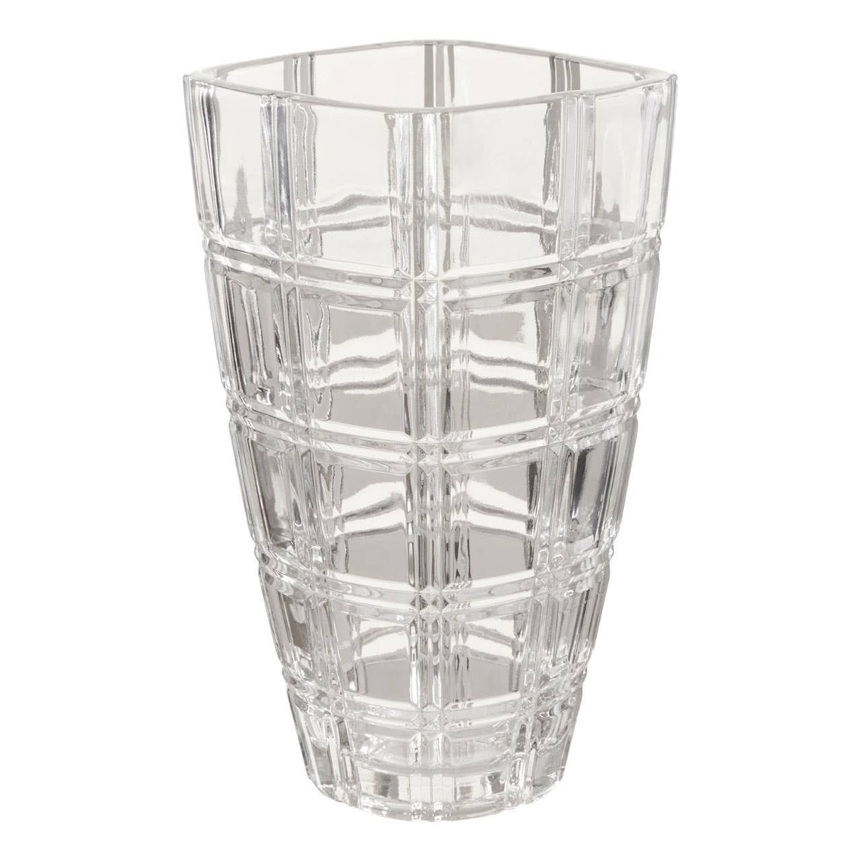 Savita Vase with Grid Pattern 25cm