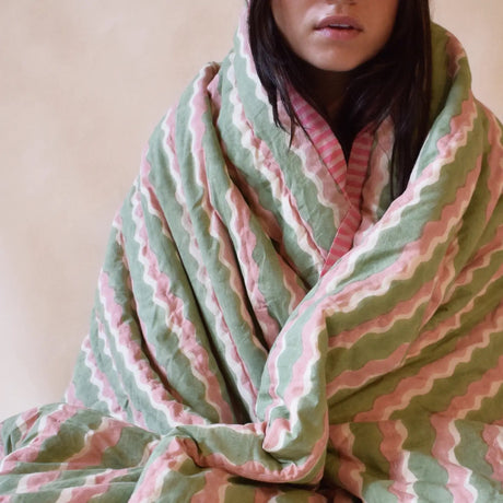 Organic Cotton Quilt | Pinwheel | Peppermint - 2 sizes