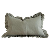Hallie Khaki Ruffle Cushion 50×30