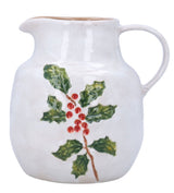 Stoneware Jug 15.5cm - Holly & Berries