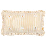 Les Fleurs Embroidered Ruffle Cushion Daisies