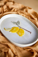 Hadden Serving Plate, Yellow, Stoneware