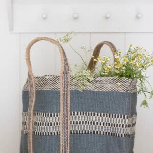 Jute Storage Bag Blue