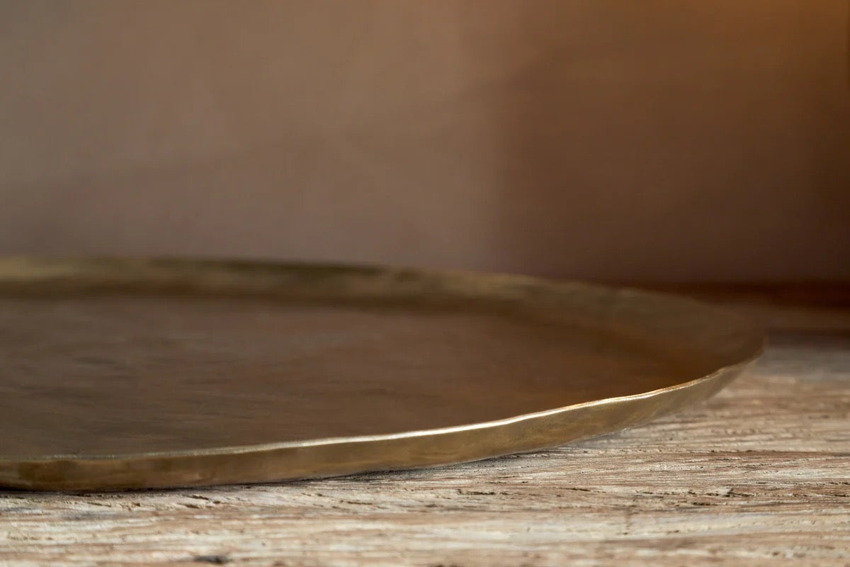 NKUKU - Oorja Round Tray - Brass