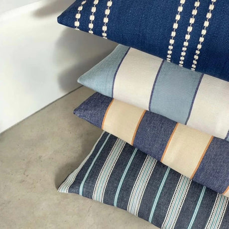 CHILA INK BLUE WIDE STRIPE CUSHION