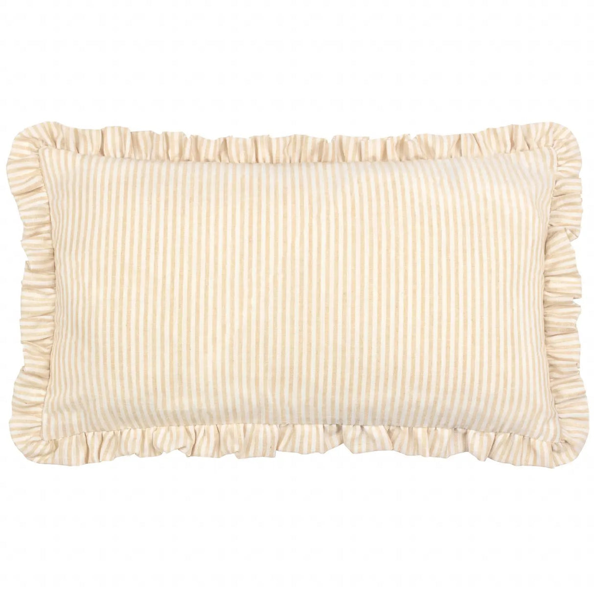 Les Fleurs Embroidered Ruffle Cushion Daisies