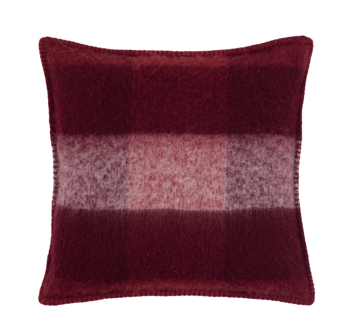 Check Faux Mohair Cushion