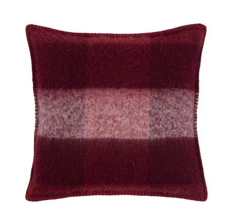 Check Faux Mohair Cushion