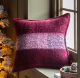 Check Faux Mohair Cushion