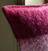 Check Faux Mohair Cushion