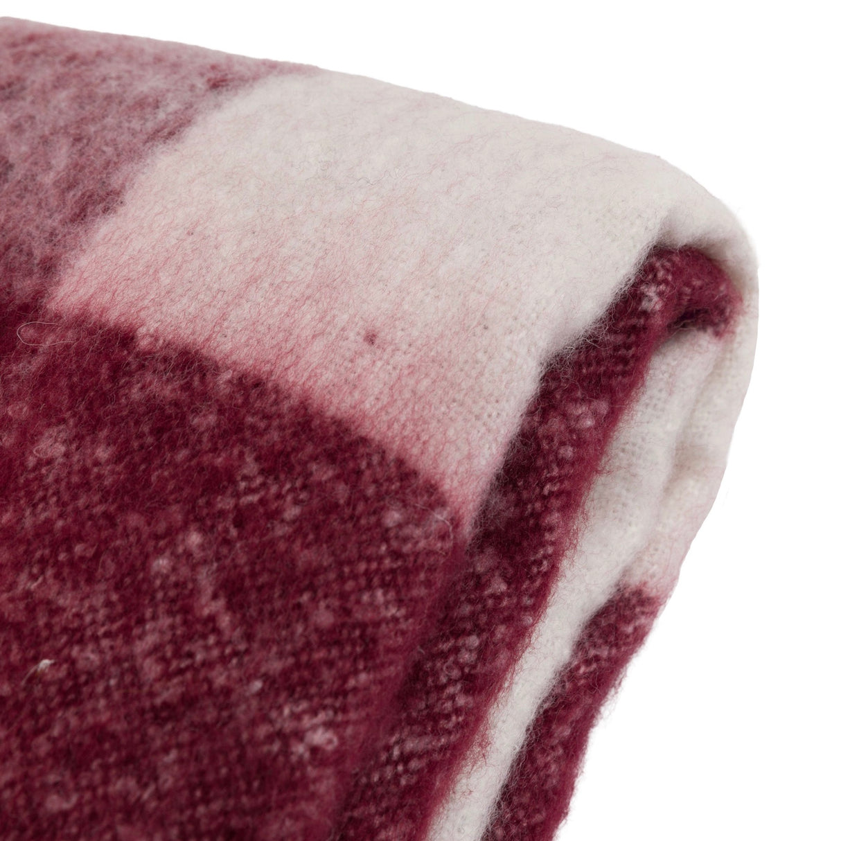 Check Faux Mohair Throw