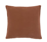 Cotton Velvet Quilted Cushion - Rust/Olive