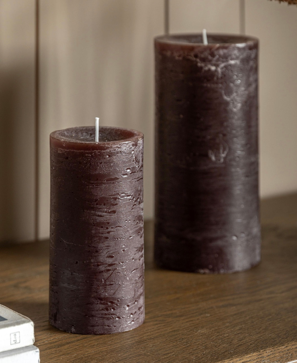 Pillar Candle Rustic - Espresso - 2 sizes