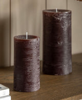 Pillar Candle Rustic - Espresso - 2 sizes