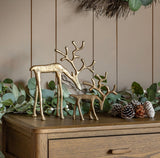 Woodland Set of 2 Metal Reindeer Gold
