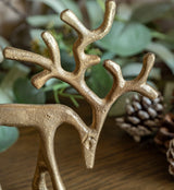Woodland Set of 2 Metal Reindeer Gold