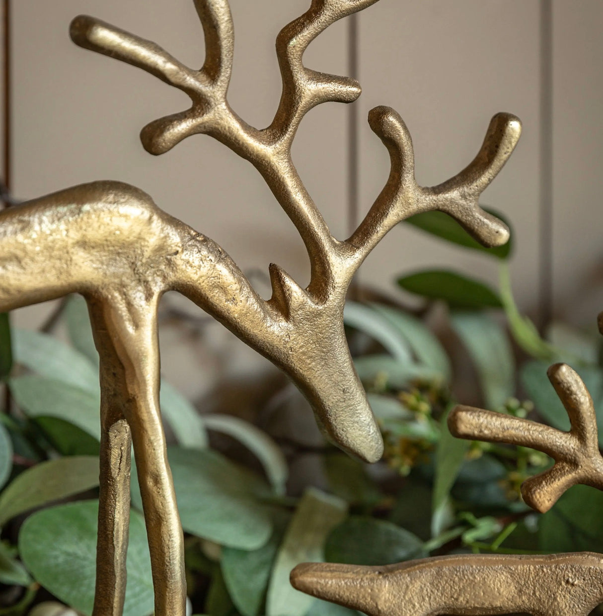 Woodland Set of 2 Metal Reindeer Gold