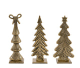 Heritage Set of 3 Tree Ornaments Gold