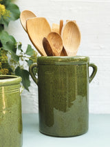 COUNTRY JAR WITH HANDLES GREEN 20cm