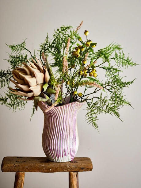 Floral Vase, Rose, Stoneware