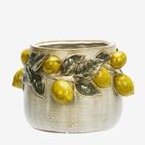 STONEWARE FLOWER POT/OFF WHITE