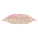 Durelle Damask Fringed Cushion Coral