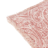 Durelle Damask Fringed Cushion Coral