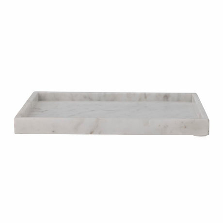 Majsa Tray White Marble Square 35cm