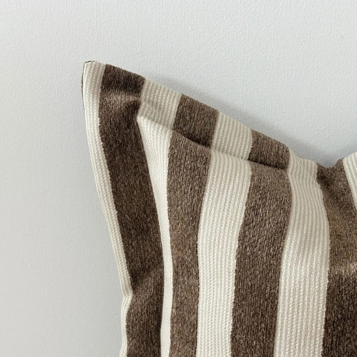 Orla Coffee Brown Stripe Cushion