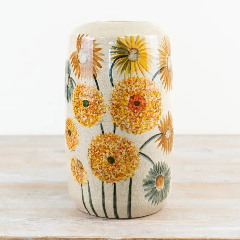 Sunflower Design Vase - 2 Sizes