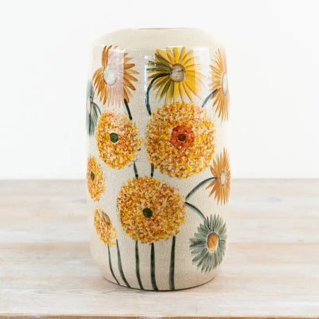 Sunflower Design Vase - 2 Sizes