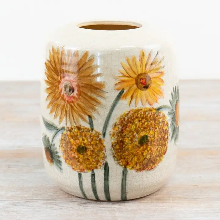 Sunflower Design Vase - 2 Sizes