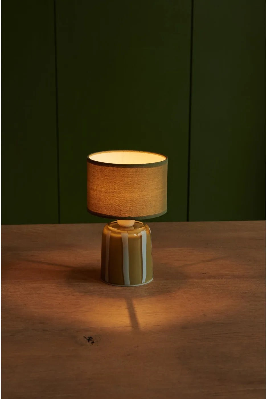 Pixie, (white stipe) Rechargeable lamp